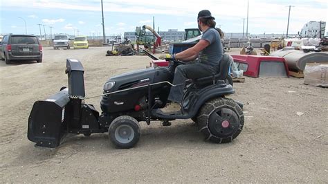 lot  craftsman dgs  lawn tractor  snowblower attachment   mower deck youtube