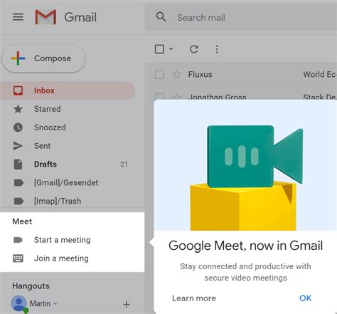hide google meet  gmails web interface ghacks tech news