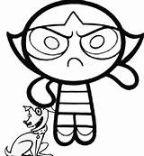 Coloring Buttercup Powerpuff Girls Angry Pages Color sketch template