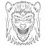 Werewolf sketch template