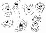 Fruit Coloring Pages Printable Kids Fruits Colouring Visit sketch template