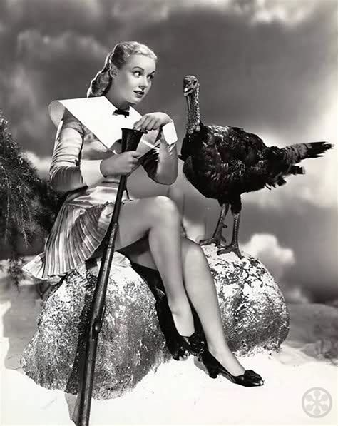 Turkey And Breasts Vintage Hollywood Thanksgiving Pinups