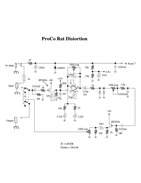 proco rat distortion service manual  schematics eeprom repair info  electronics