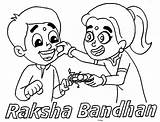 Raksha Bandhan sketch template