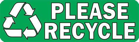recycle sticker vinyl recycling sign stickers decal