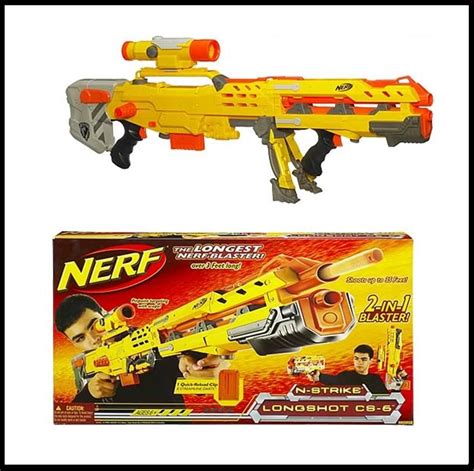 Nerf N Strike Longshot Cs 6 2 In 1 Blaster Gun Yellow Ebay