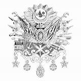 Ottoman Empire Coat Arms Illustration Hand Vector Stock Drawing Drawn Tattoo Emblem Royalty Symbol Pano Seç Depositphotos Enginkorkmaz çizimleri Hat sketch template