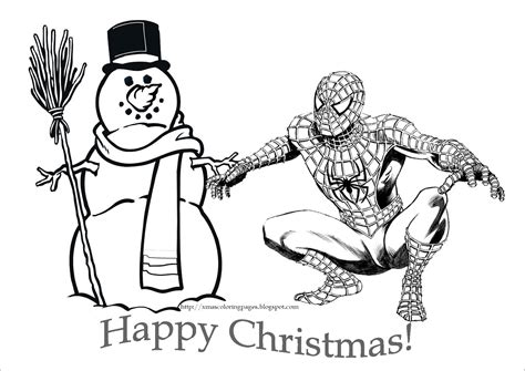 spiderman coloring spiderman christmas coloring page
