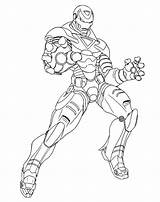 Ironman Superhero sketch template