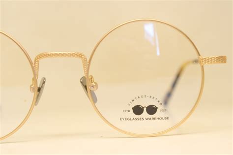 gold round retro glasses gandhi john lennon windsor style eyewear