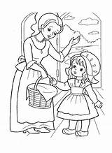 Riding Hood Red Little Coloring Pages Color Kids Print sketch template