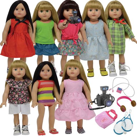 18 Inch Doll Clothes And Doll Accessories Fits American Girl Doll