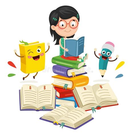 kids writing books stock illustrations  kids writing books stock