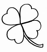 Clover Leaf Coloring Four Luck Good Drawing Shamrock Lucky Clipart Rare Outline Printable Pages Color Charm Line Clovers Small Netart sketch template