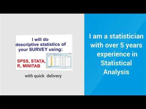 statistical analysis   survey data youtube