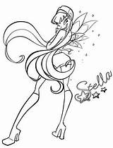 Coloring Pages Fairy Princess Girls Disney Coloringpages Winx Club Kids Stella Print Fairies Color sketch template