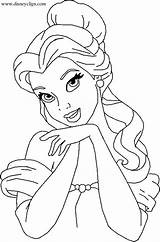 Belle Coloring Pages Disney Princess Printable Getdrawings sketch template