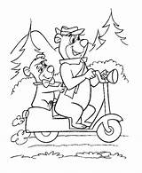 Coloring Yogi Bear Pages Booboo Cartoons Scooter Characters Riding Motor Sheets Movie Go Print Next Back Popular sketch template