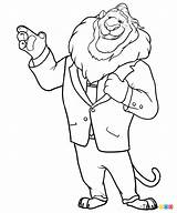 Zootopia Mayor Lionheart Draw Webmaster автором обновлено May sketch template