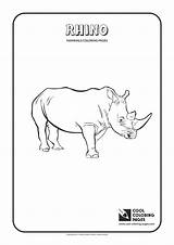 Coloring Pages Rhino Cool Print sketch template