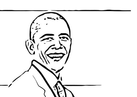 coloring page barack obama  printable coloring pages img