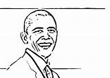 Obama Barack Coloring President Pages Printable Large sketch template