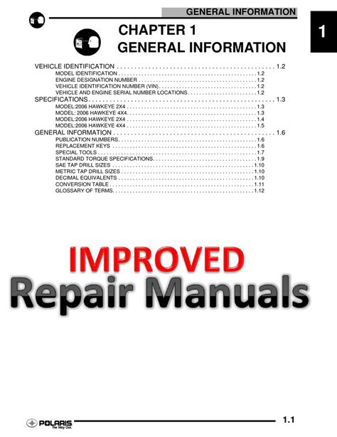 polaris hawkeye repair manual   manualslib