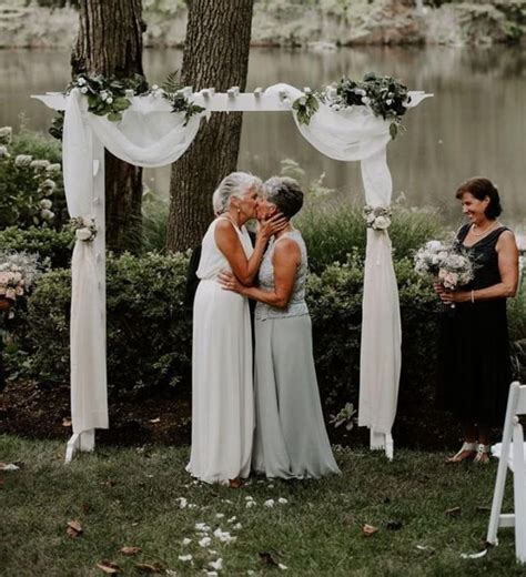 Every Day Should Start Just Like This — With A Kiss ⁠ Lesbian Wedding