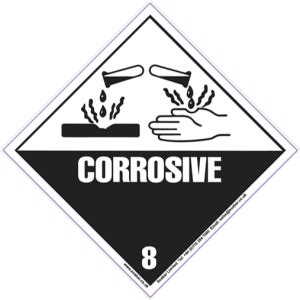 corrosive chemical labelling soabar