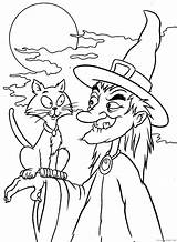 Witch Coloring Coloring4free Cat Pages Her Related Posts Kids sketch template