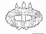 Advent Wreath Coloring Candles Drawing Printable Pages Sheets Print Kids Total Views Getdrawings sketch template