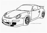 Porsche Drawing Spyder Coloring Pages sketch template