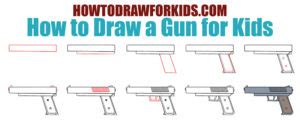 draw  gun  kids easy drawing tutorial