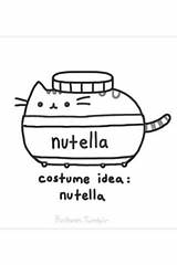 Pusheen Pages Coloring Cute Nutella Colouring Cat Kolorowanki Kolorowanka Kids Sheets Template sketch template