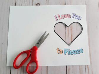 printable  love   pieces card craft  kids