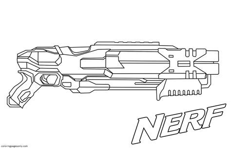 coloring pages nerf gun