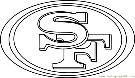 san francisco ers logo coloring page  nfl coloring pages