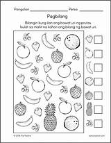 Worksheets Filipino Preschool Mga Kulay Prutas Ng Sa Samut Samot Bahagi sketch template