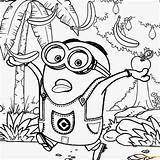 Minion Dave Happy Online Pages Coloring Color sketch template