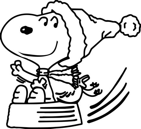 snoopy  woodstock christmas coloring pages