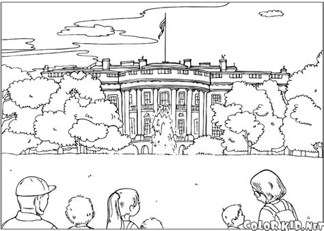 white house coloring page  printable sheets  kids