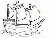 Mayflower Coloring Pages Drawing Ship Thanksgiving Printable Plymouth Rock Kids Sheets Color Drawings Getcolorings Paintingvalley Boat Print Dot Flower Paper sketch template
