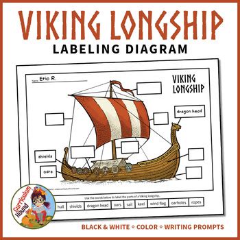 label  viking longship diagram parts   viking longship writing prompts