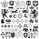 Symbols Heraldic Crest Crosses Simboli Araldici Symbole Meanings Traverse Heraldische Leone 123rf sketch template