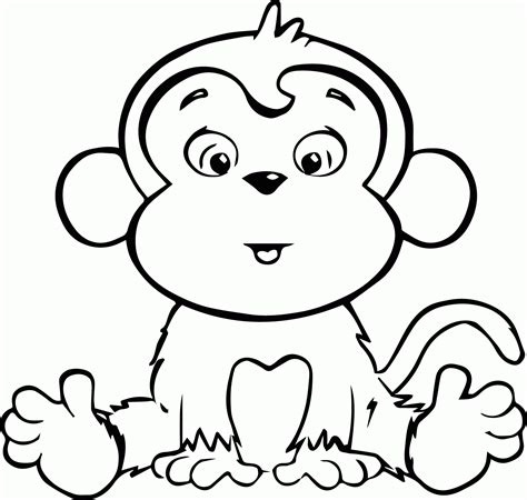 effortfulg baby monkey coloring pages