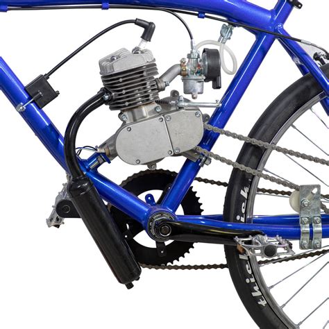 motorized bicycle engine exhaust muffler black bikeberry