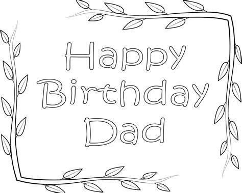 happy birthday daddy coloring pages  coloring pages  kids