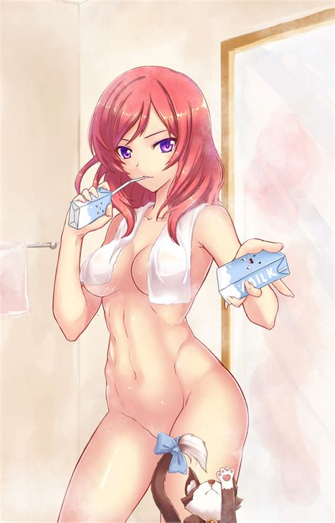 nishikino maki ecchi anime erotic and sexy anime girls schoolgirls with tits love live