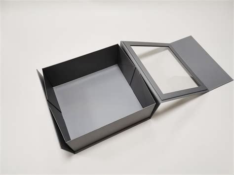 packing luxury foldable magnet premium paper packaging folding boxes closure custom logo grey