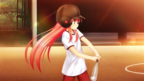 angel beats baseball baseball bat game cg key na ga sport yui angel